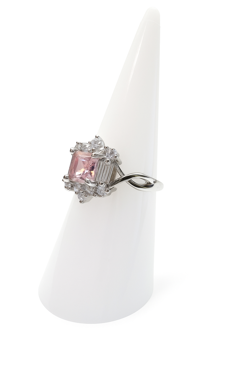 Adjustable Pink Zircon Ring