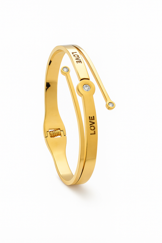 Gold LOVE Zircon Bracelet
