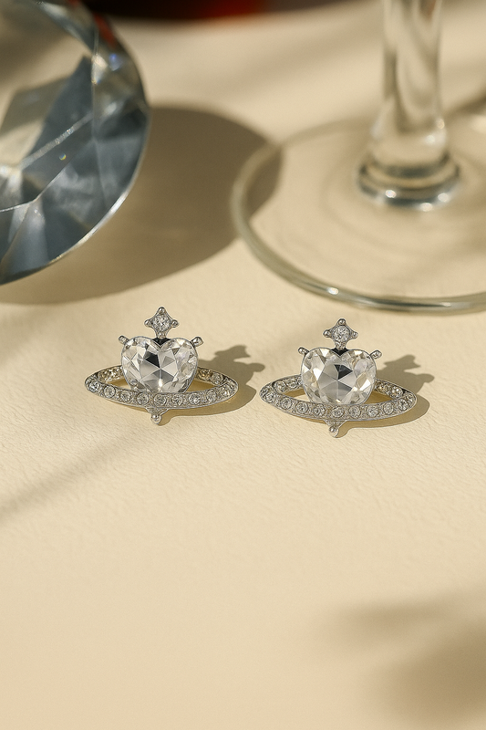 Crystal Heart Earrings