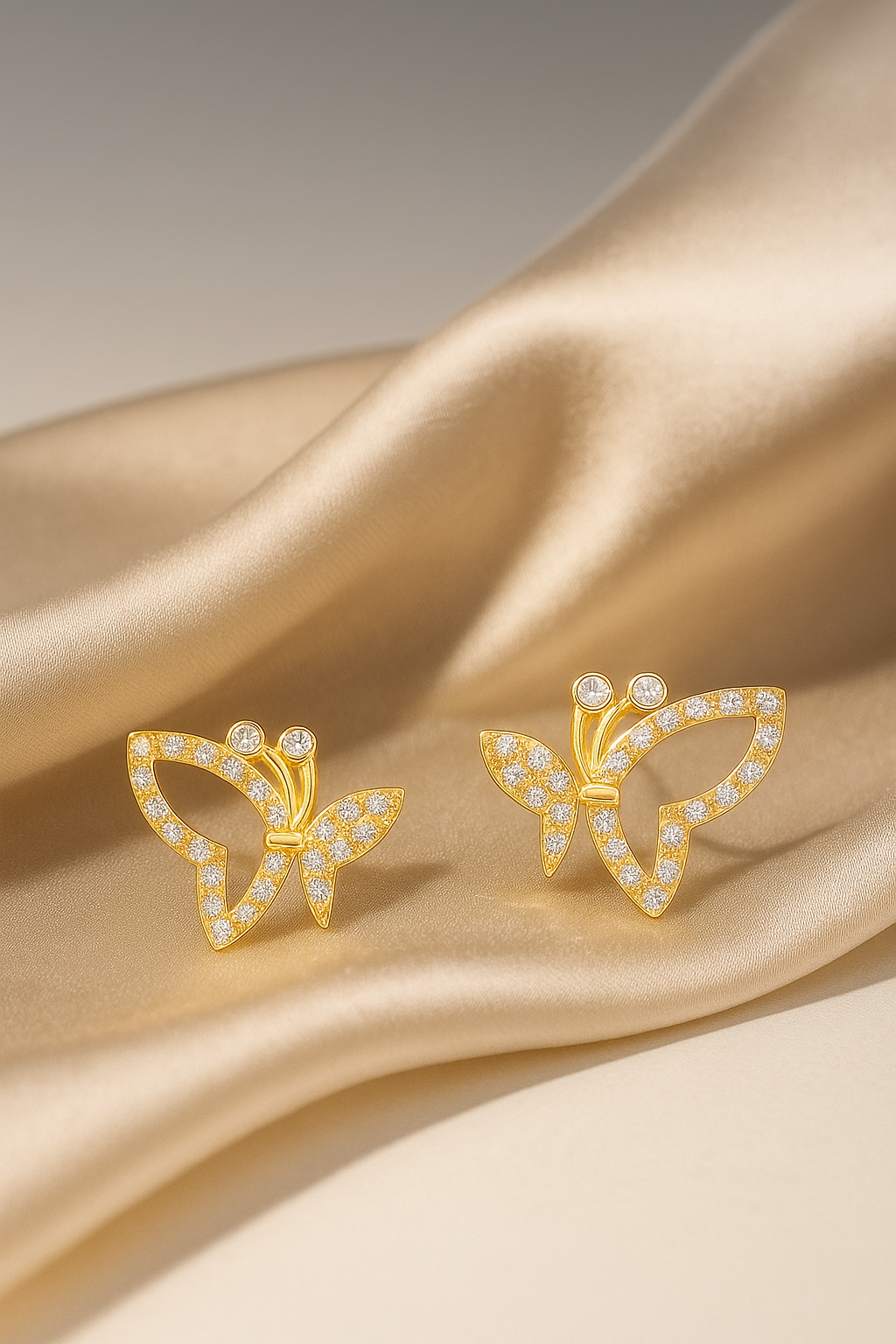 Gold Butterfly Earrings
