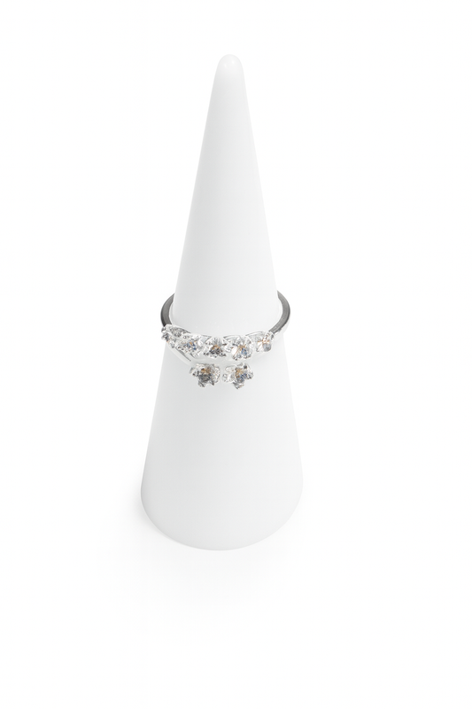 Sterling Silver Floral Ring (Adjustable)