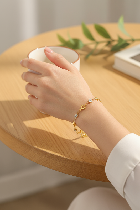 Woman wearing the bracelet