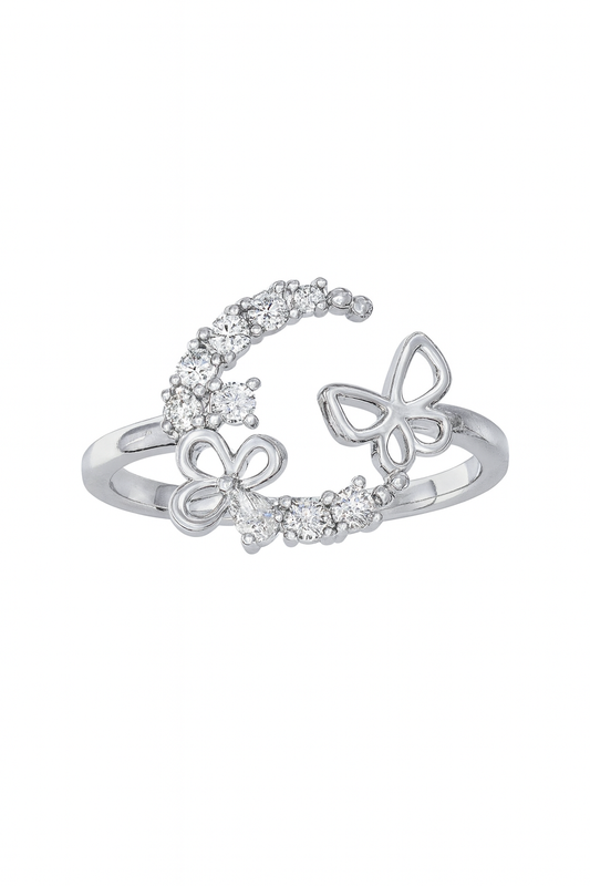 Butterfly Moon Ring (Adjustable)