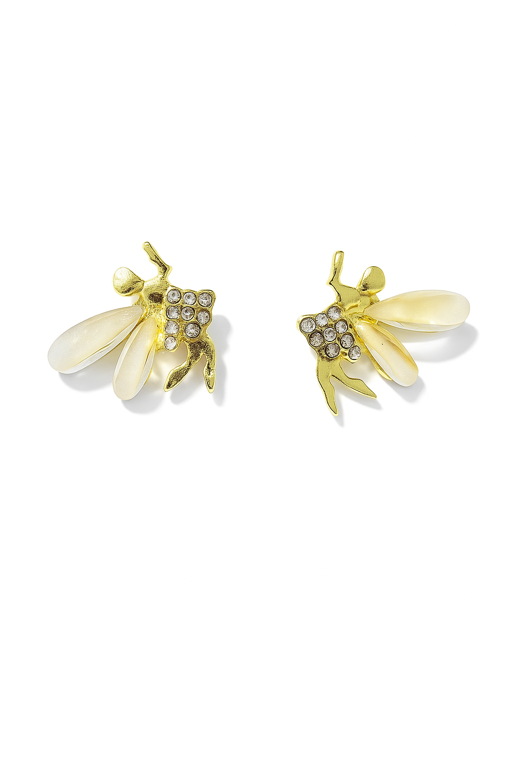 Gold Crystal Fairy Earrings