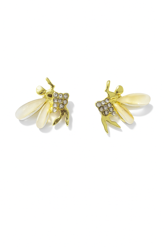 Gold Crystal Fairy Earrings