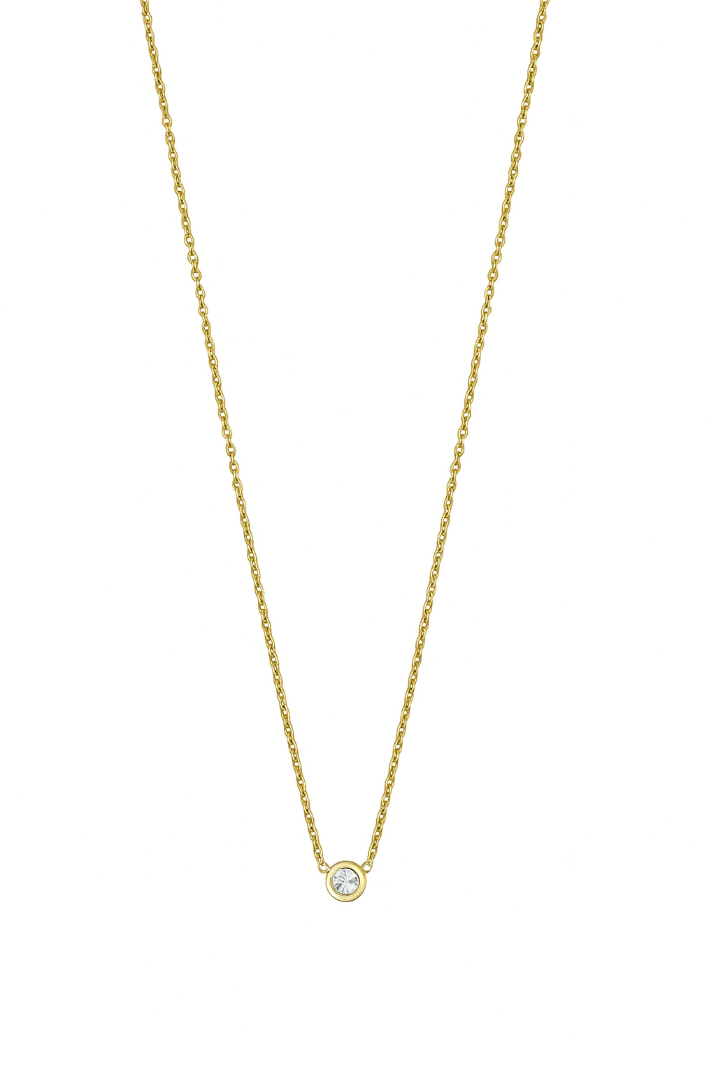 Gold Zircon Solitaire