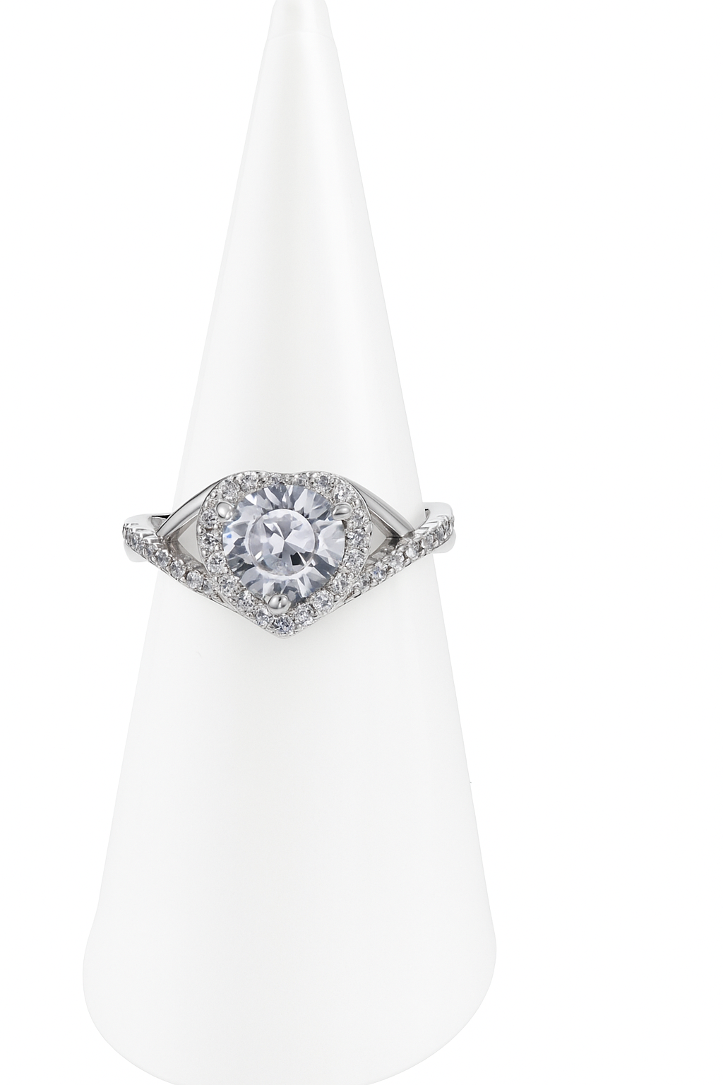 Heart-Shaped Zircon Ring