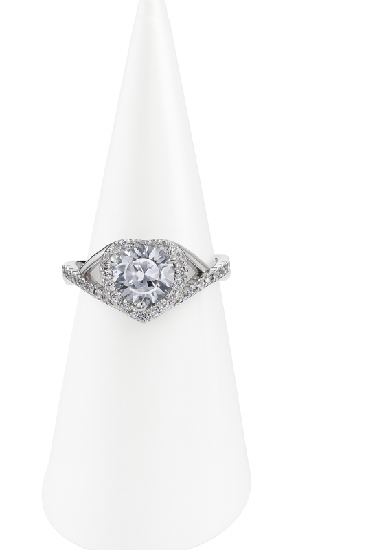 Heart-Shaped Zircon Ring