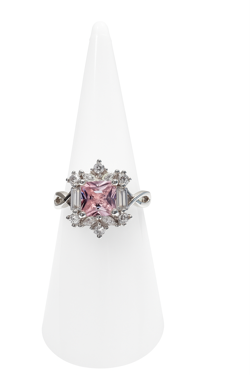 Adjustable Pink Zircon Ring