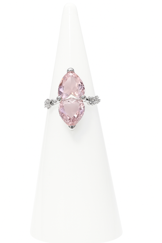 Adjustable Pink Zircon Ring