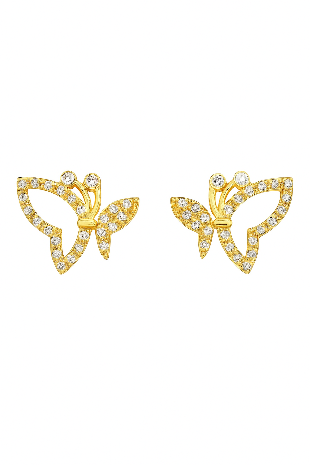 Gold Butterfly Earrings