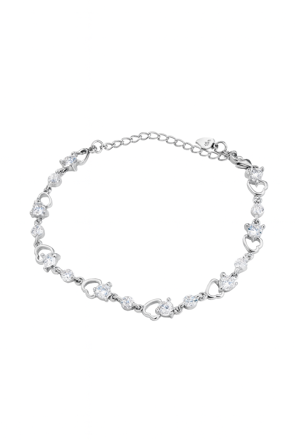 Crystal Heart Link Bracelet
