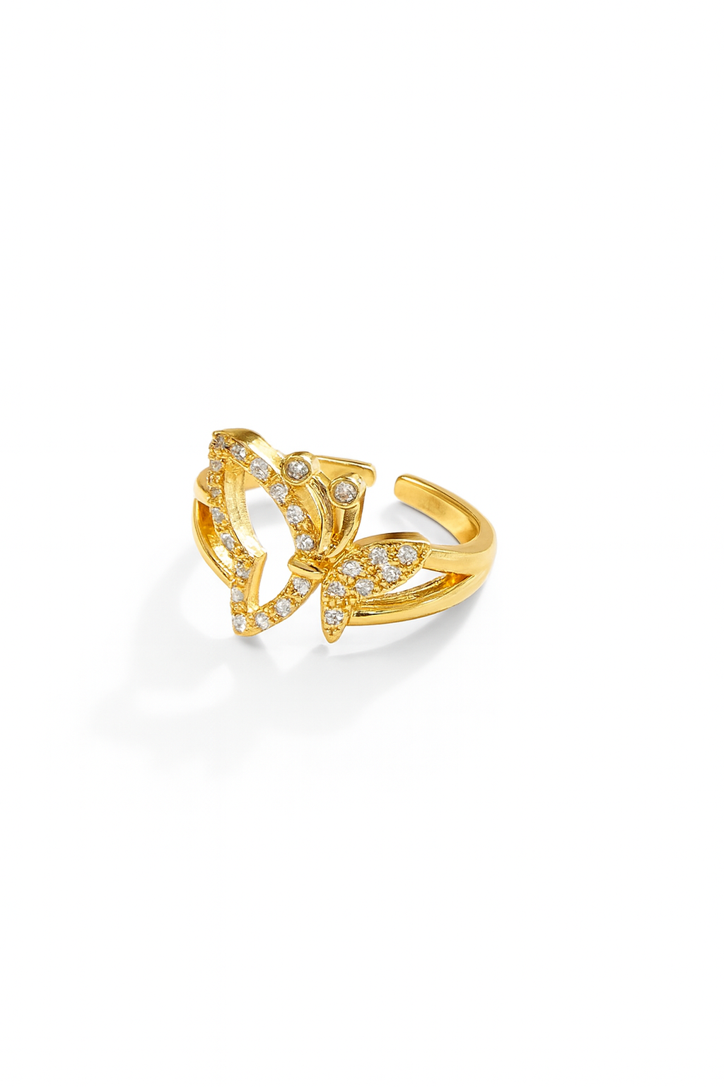 Gold Butterfly Ring (Adjustable)