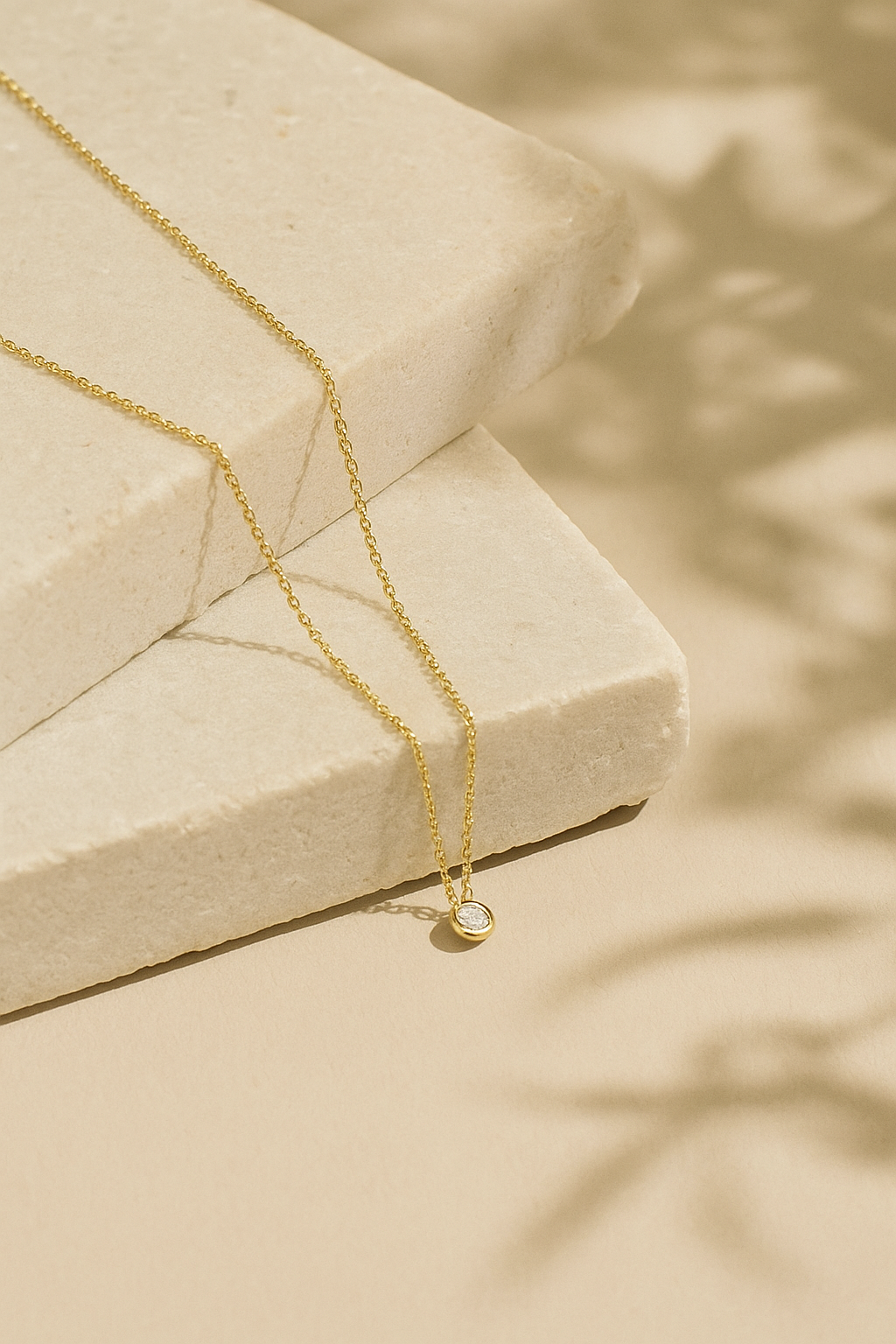 Gold Zircon Solitaire