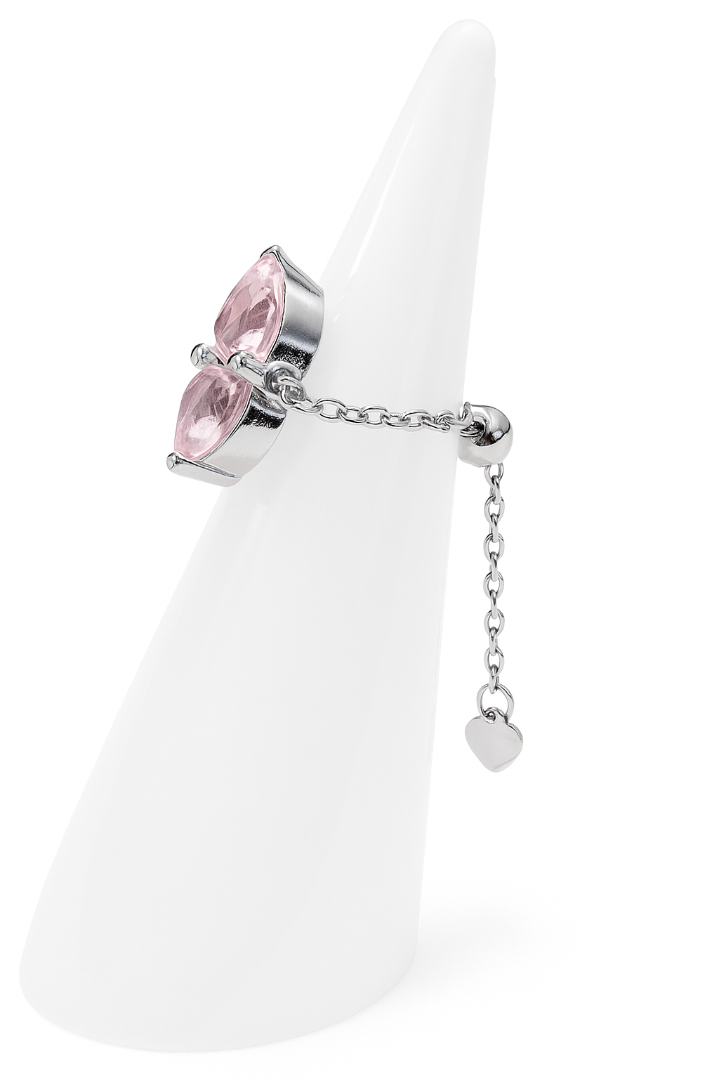 Adjustable Pink Zircon Ring