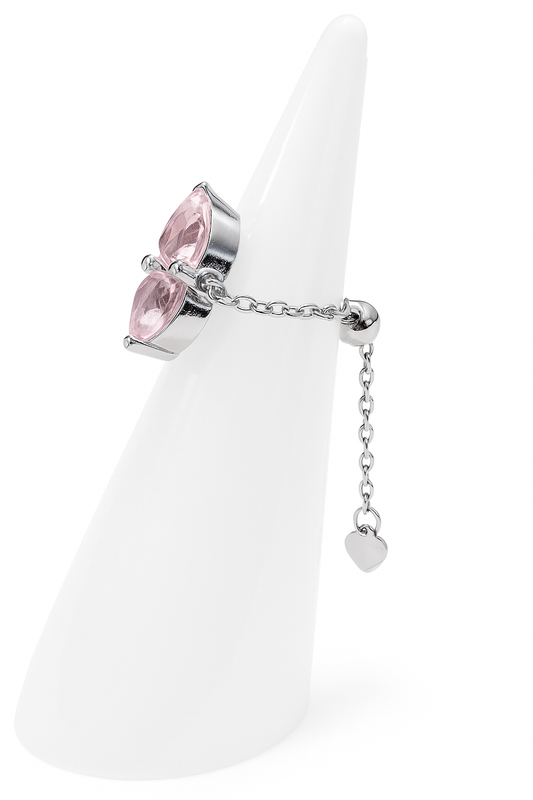 Adjustable Pink Zircon Ring