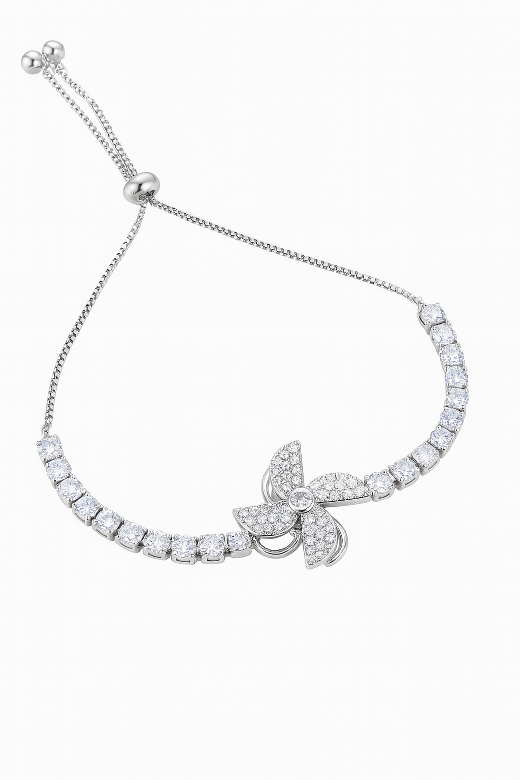 Spinning Pinwheel Crystal Bracelet