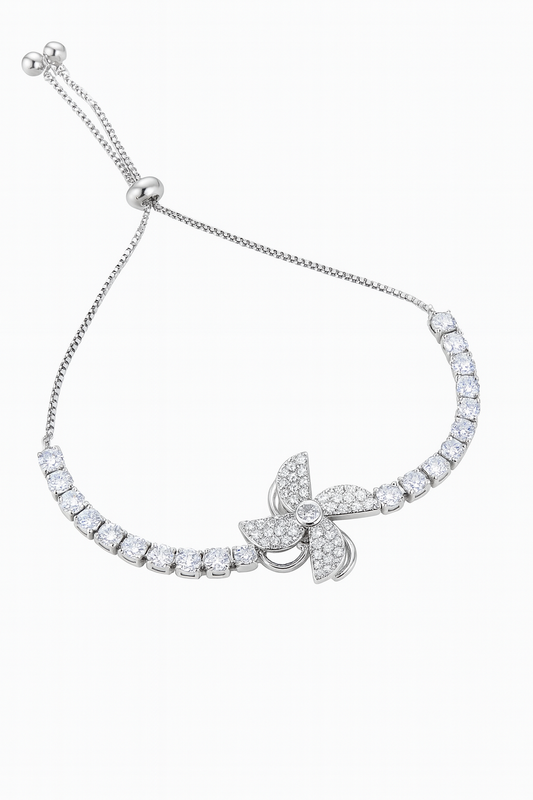 Spinning Pinwheel Crystal Bracelet