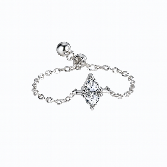 Crystal Chain Ring (Adjustable)