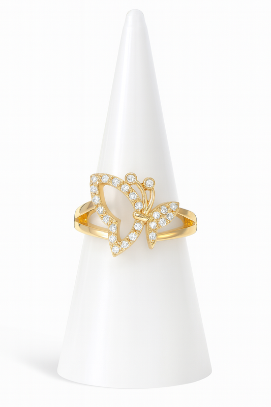 Gold Butterfly Ring (Adjustable)