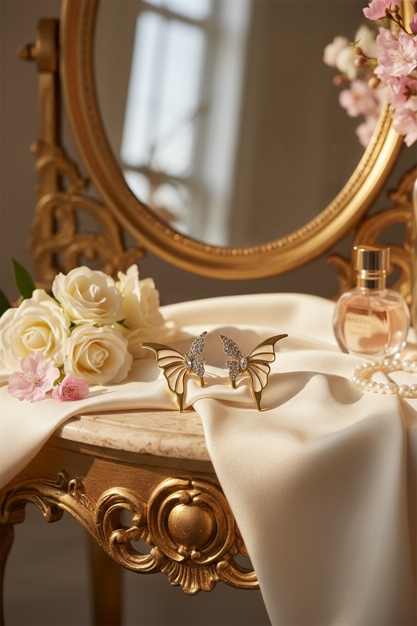 Butterfly Earrings Scene