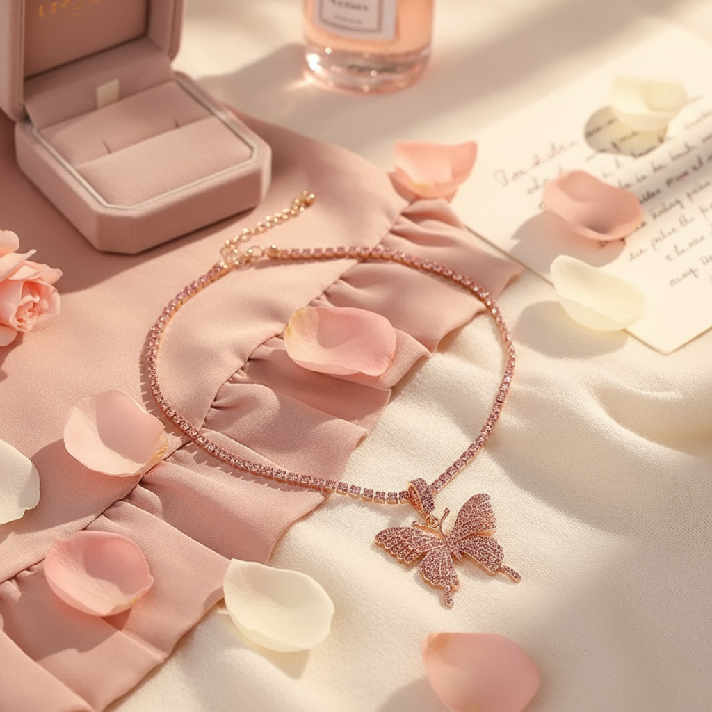 Butterfly Necklace Scene