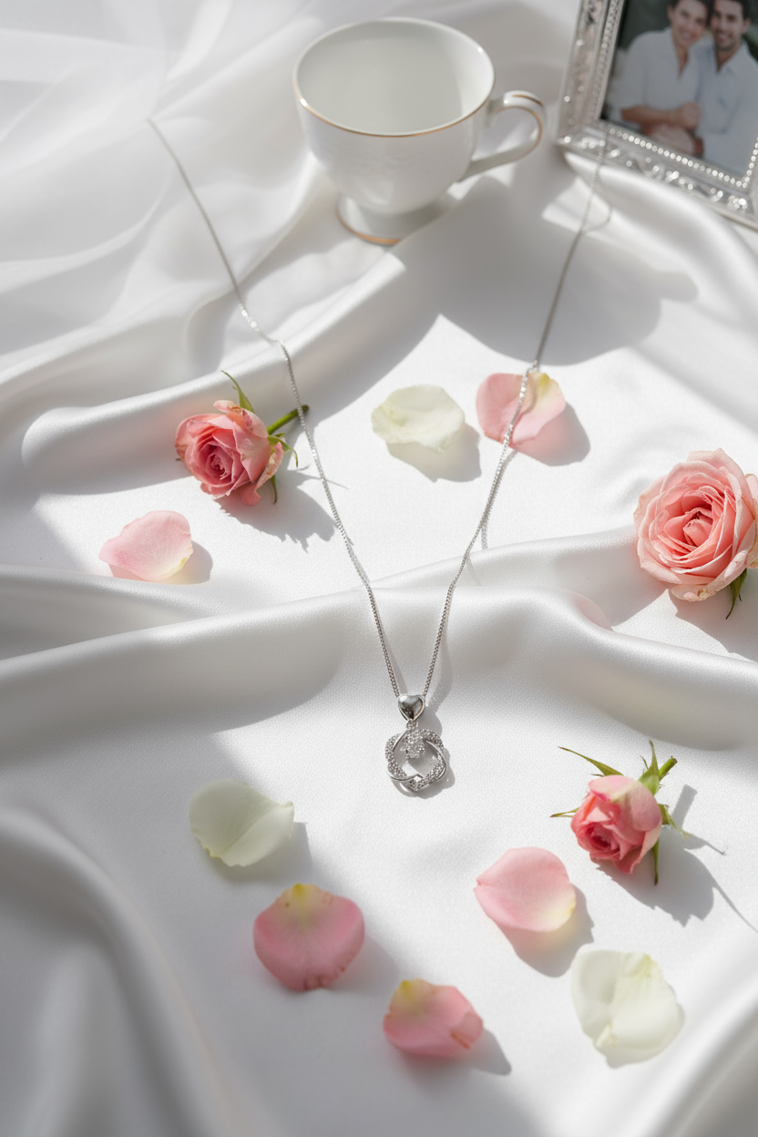 Elegant necklace scene