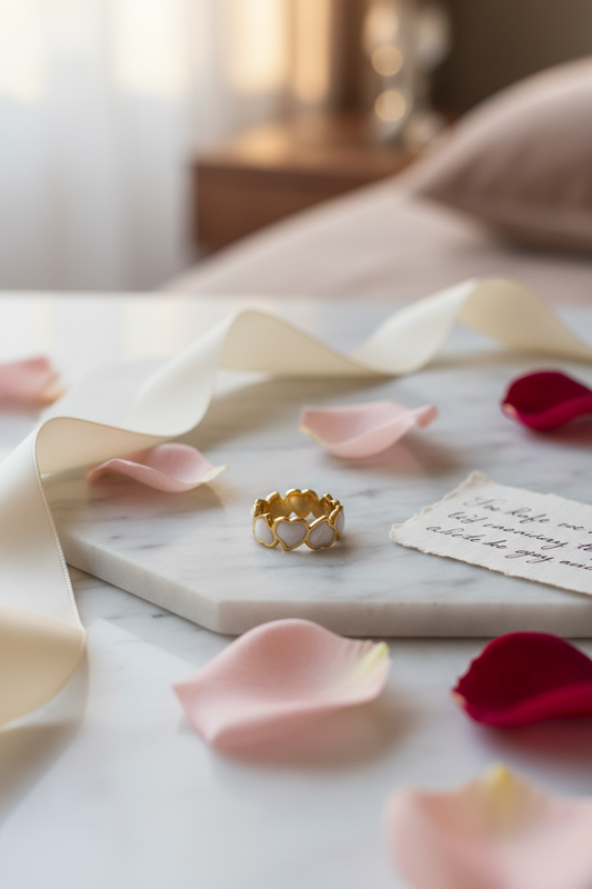 Gold Heart Cutout Ring