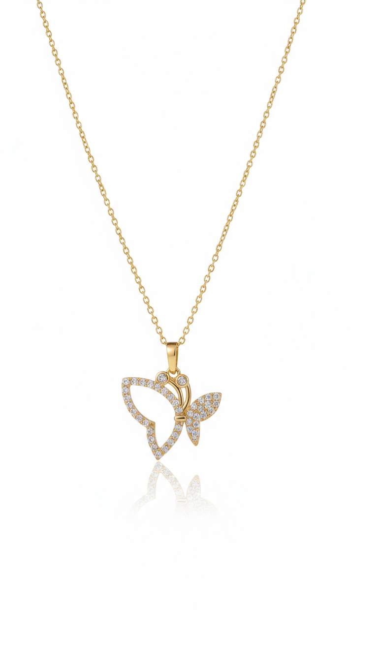 Necklace with white background