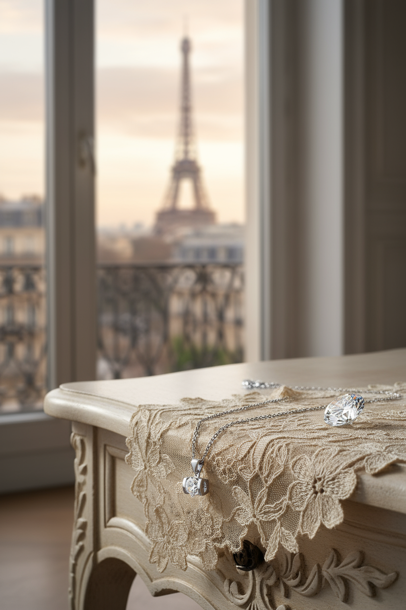 Parisian necklace scene