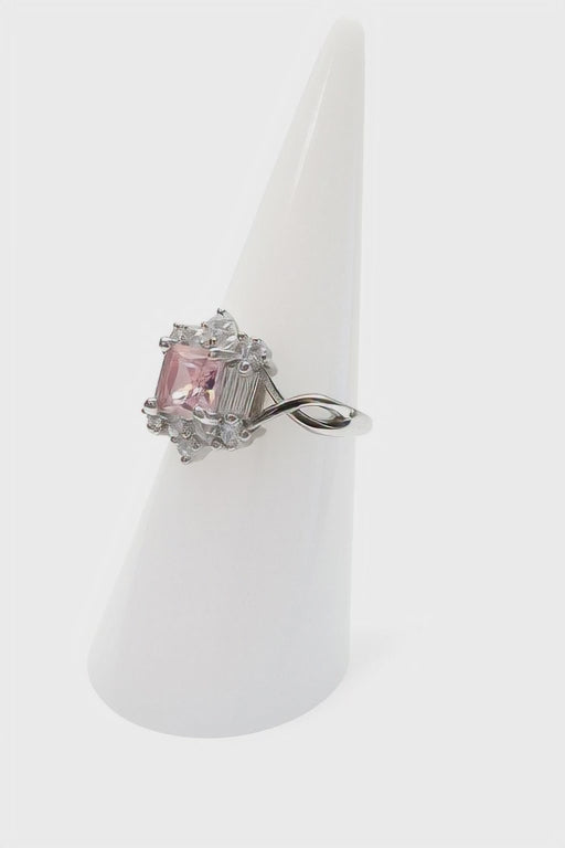 Adjustable Pink Zircon Ring